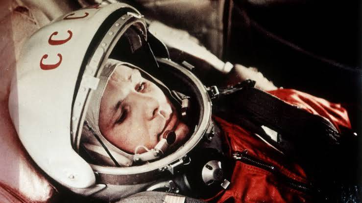 What is the name of the first human to journey into space?