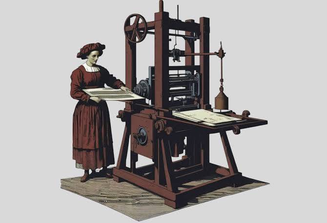 Who invented the printing press?