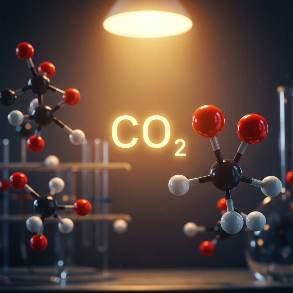 What is the chemical formula of carbon dioxide?