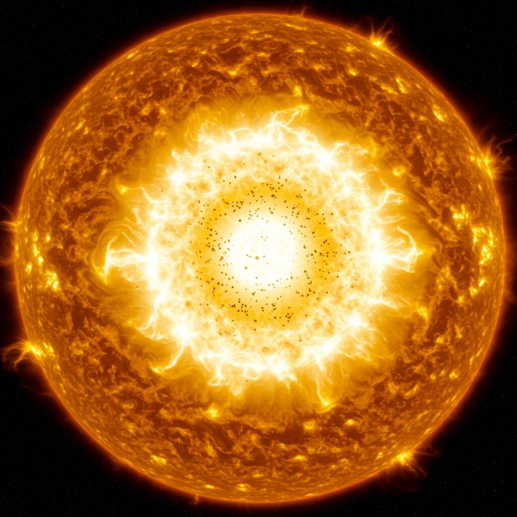 What is the energy source of the Sun?