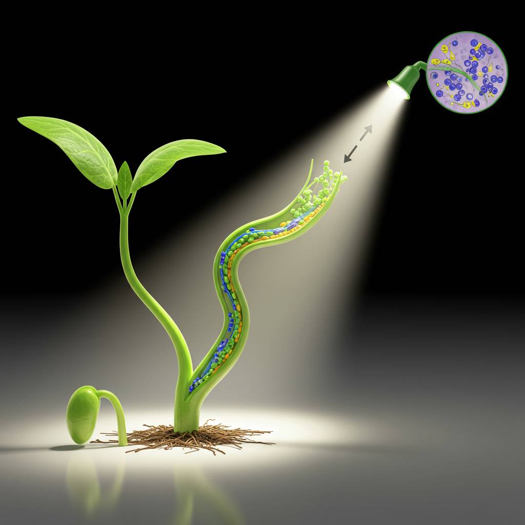 What is the process by which plants grow toward light?