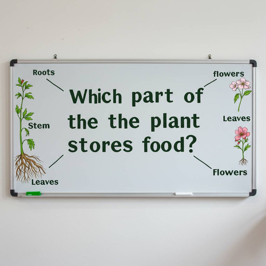 Which part of the plant stores food?