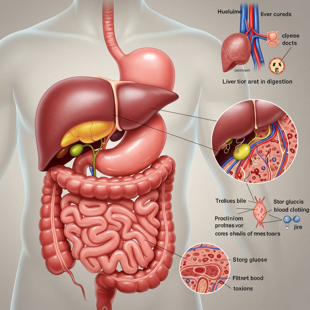 What is the function of the liver in digestion?