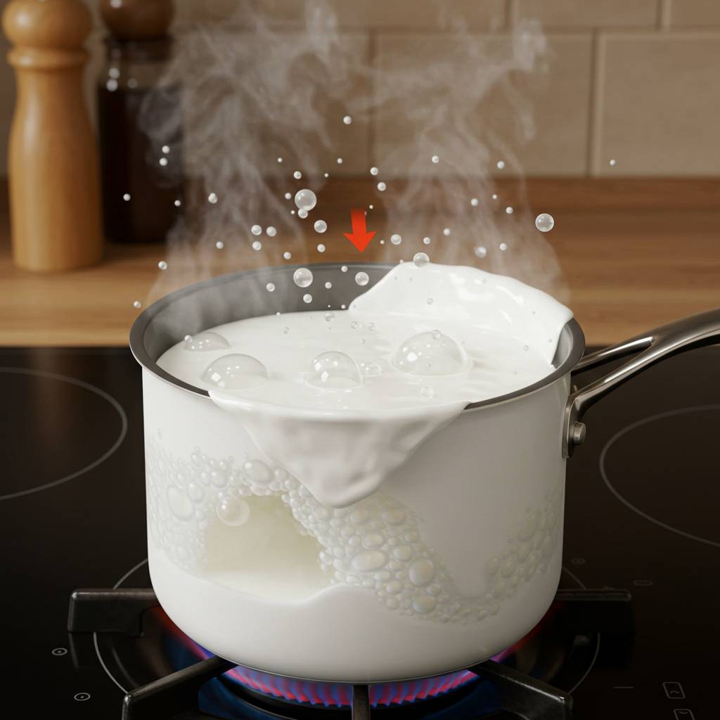 Why does milk boil over so quickly?