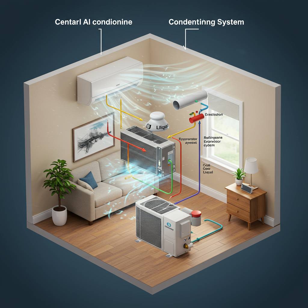 How do air conditioners cool rooms?