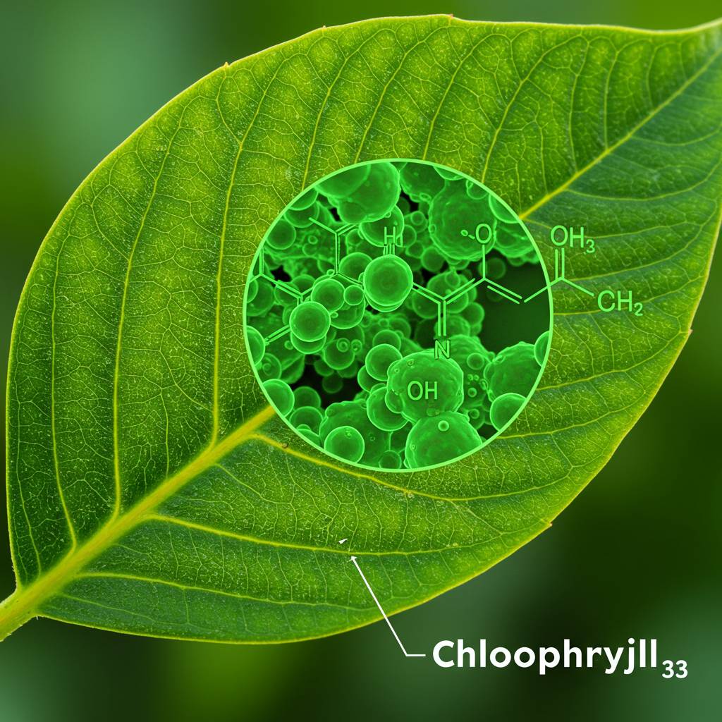 What is the name of the pigment that gives plants their green color?