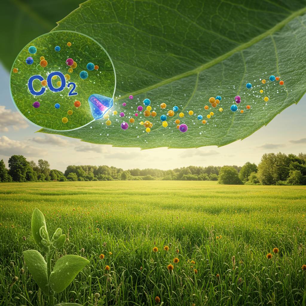 What gas do plants absorb from the atmosphere?