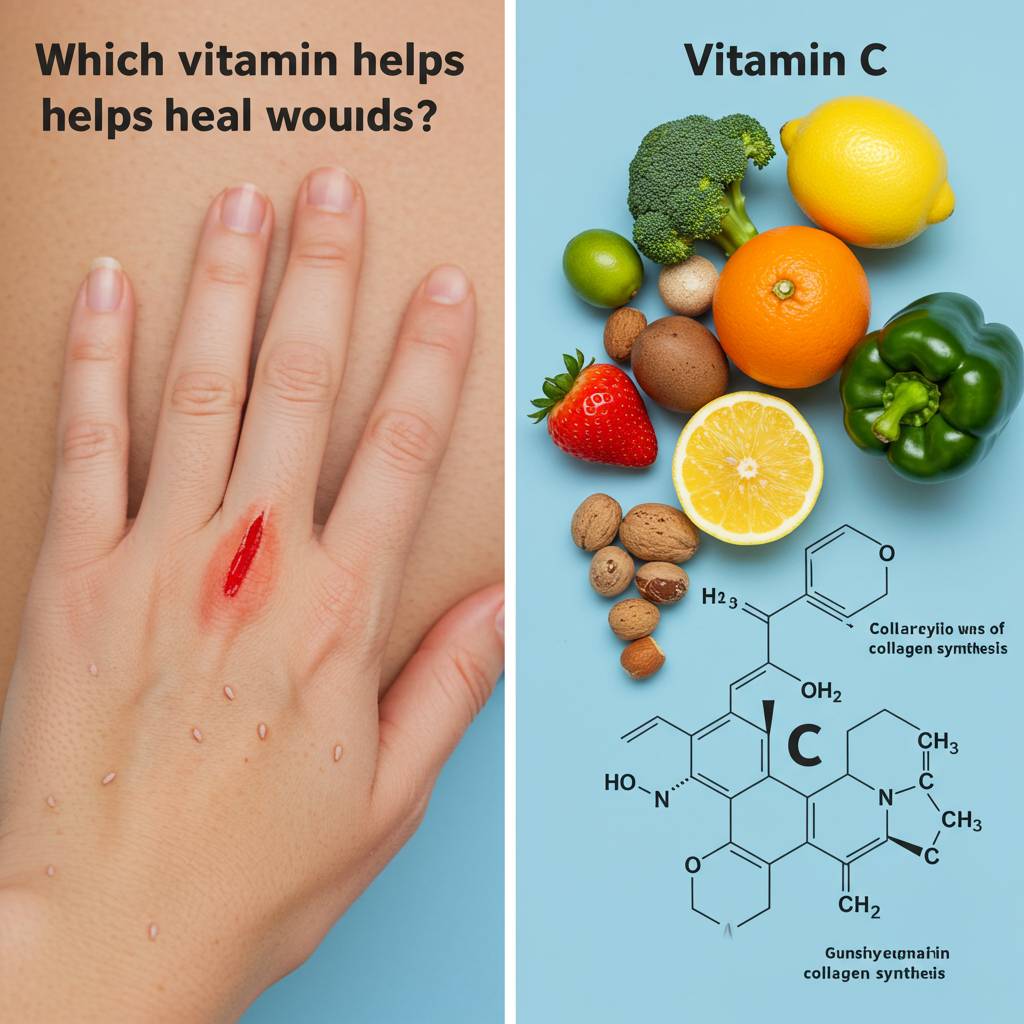Which vitamin helps heal wounds?