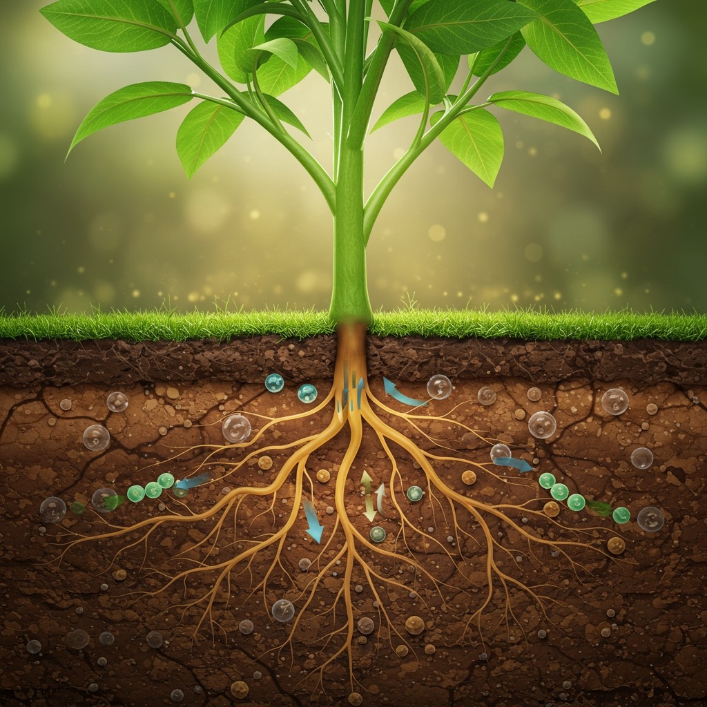 How do roots help a plant grow?