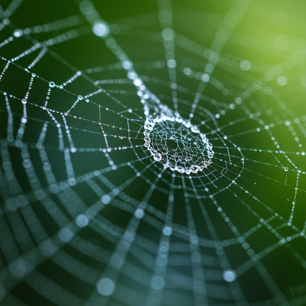 What are the threads in a spider web made of?