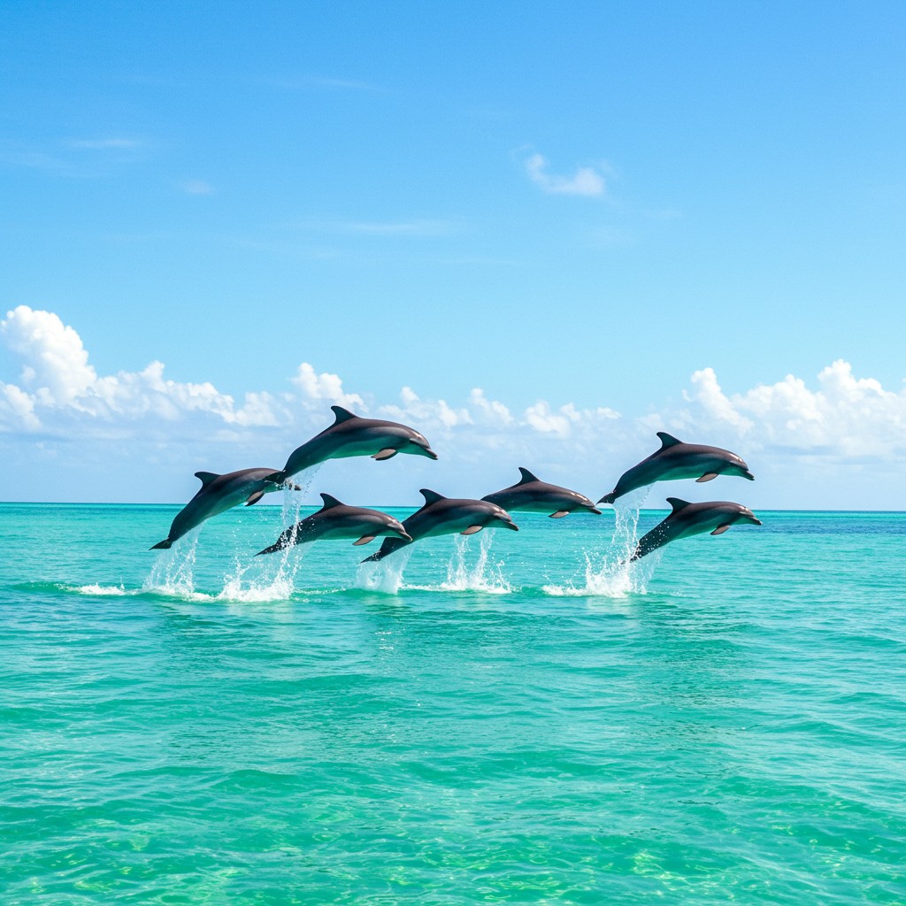 How do dolphins jump out of water?