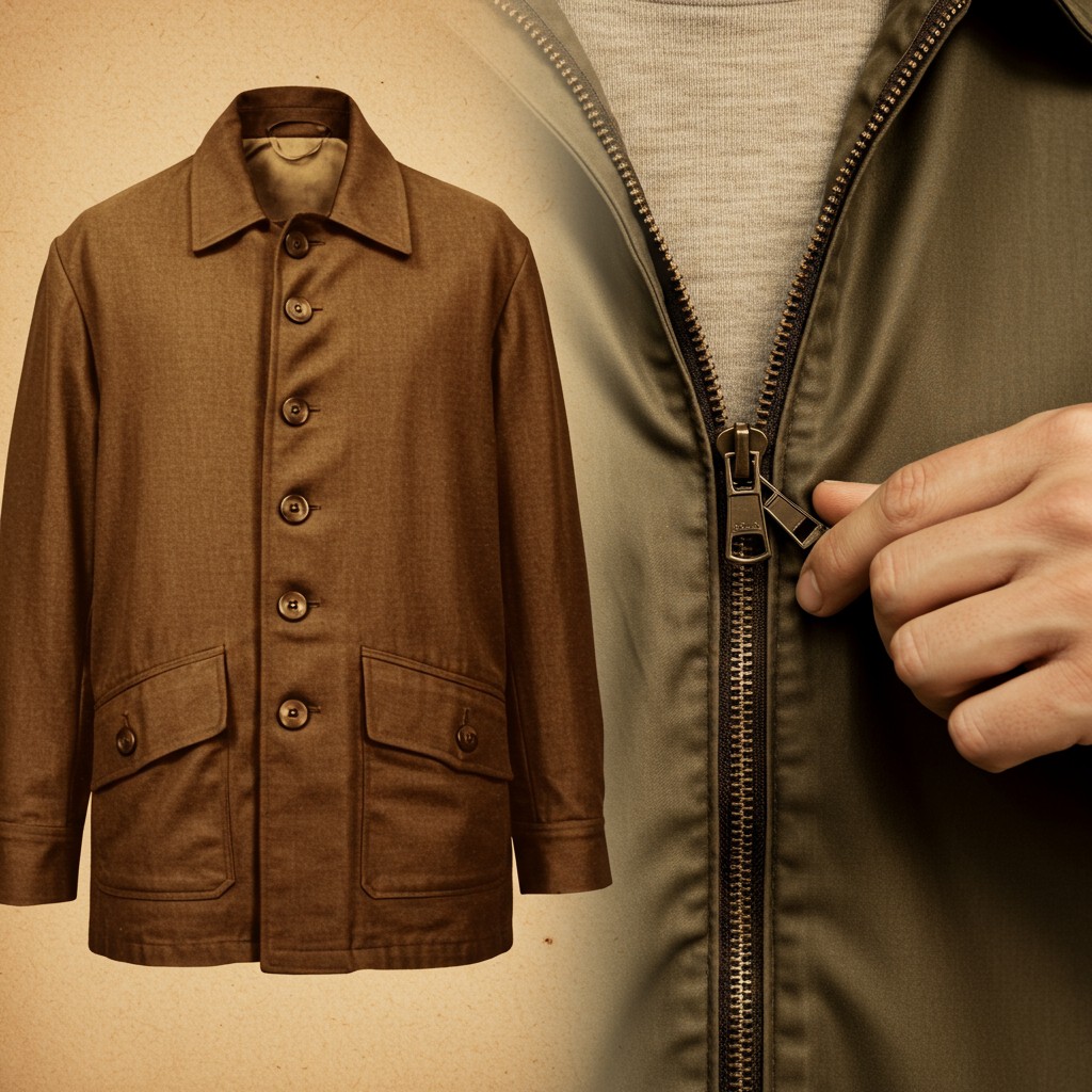 Why do jackets have zippers instead of buttons?