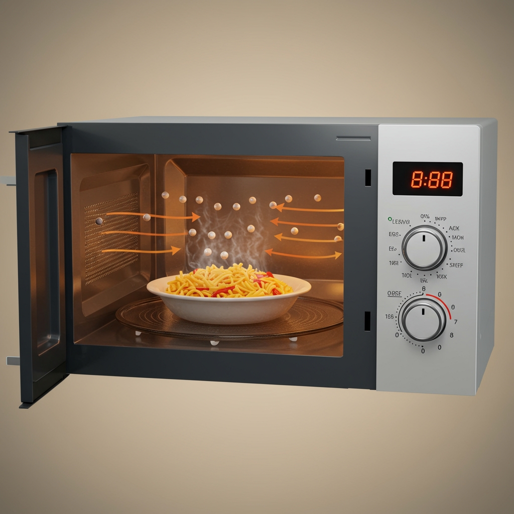 How do microwaves cook food?