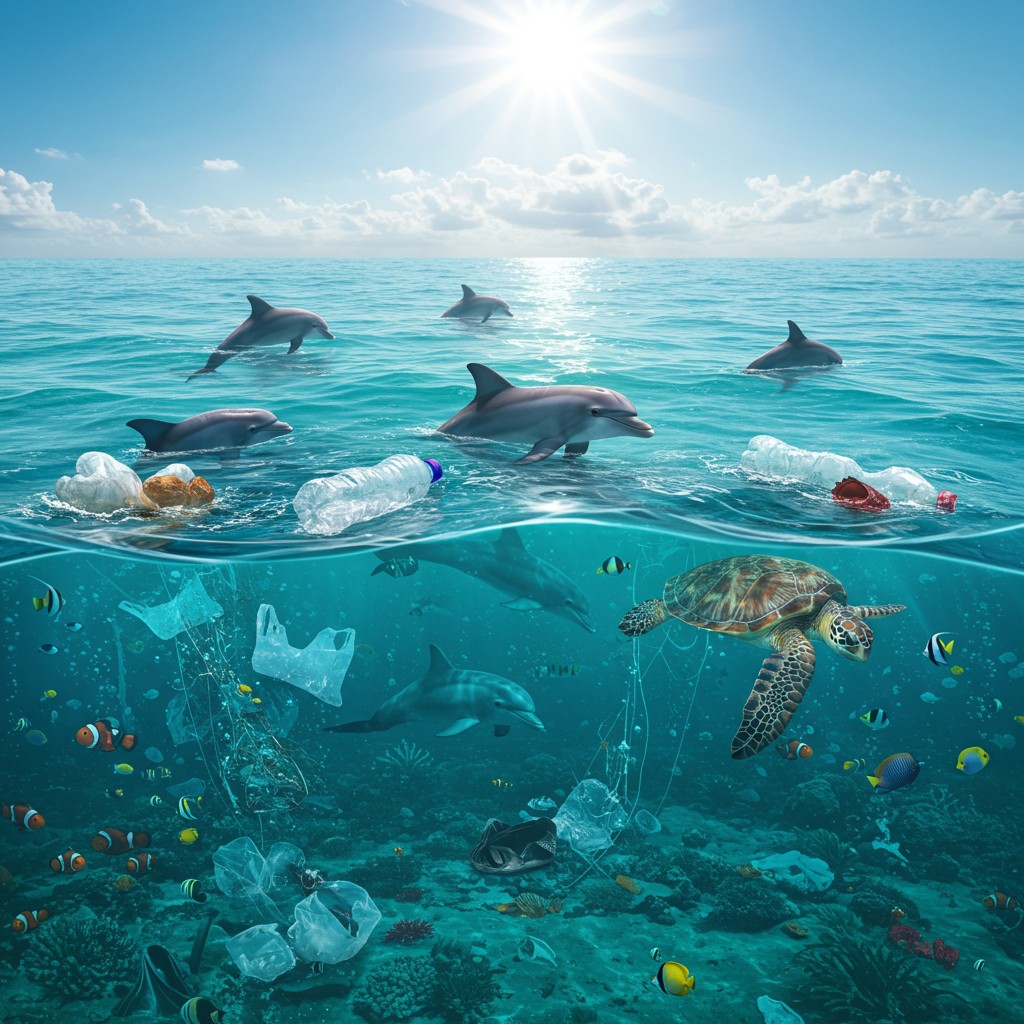 How does plastic harm the ocean?