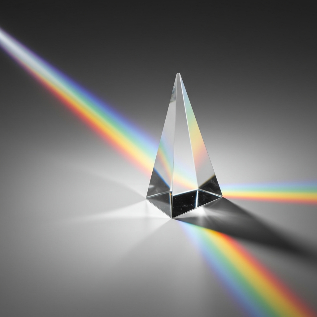 Which device is used to split light into colors?