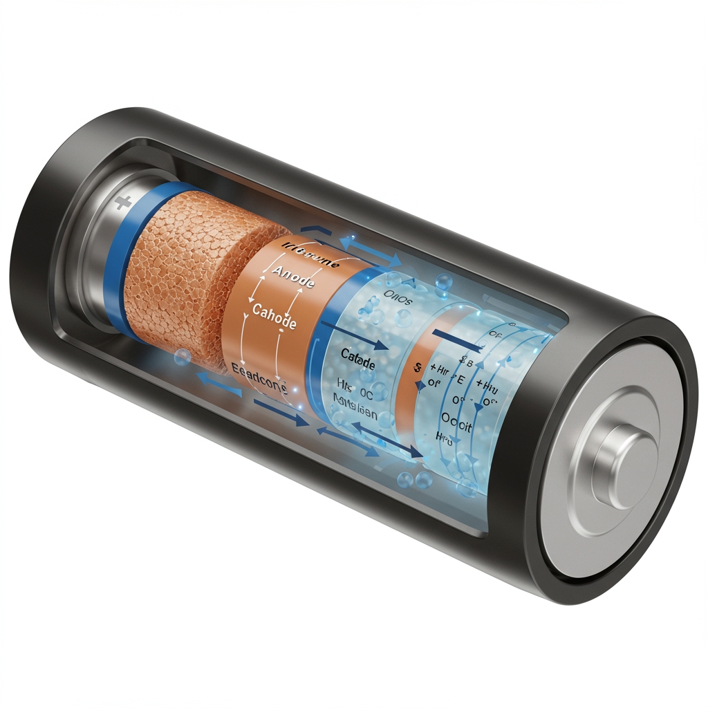 How does a battery produce power?